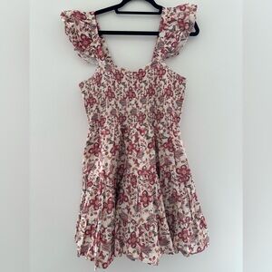 Anthropologie Floral Sweetheart Mini Dress, XL